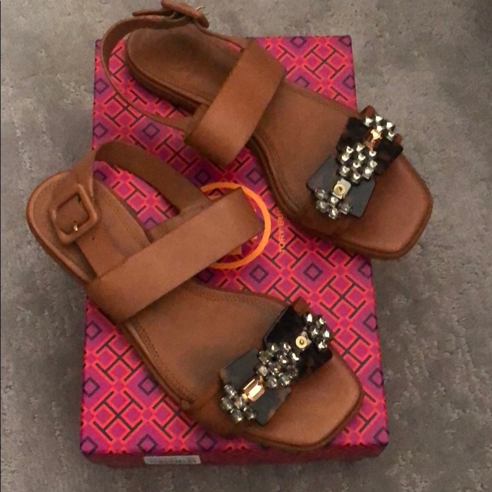 Tory Burch Delaney Embellisht Flat Sandal